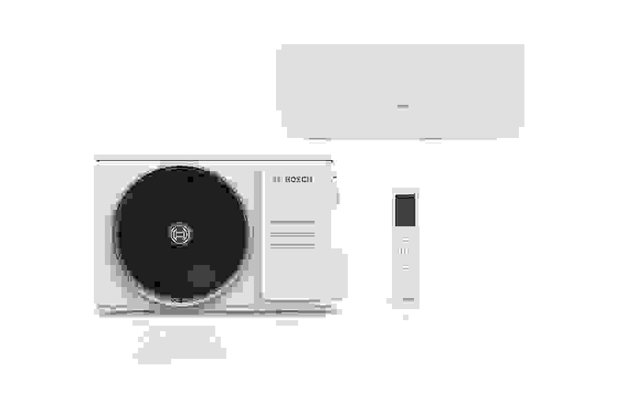 Bosch Climate 3000i luftkonditioneringssystem med både inomhus- och utomhusenhet samt fjärrkontroll